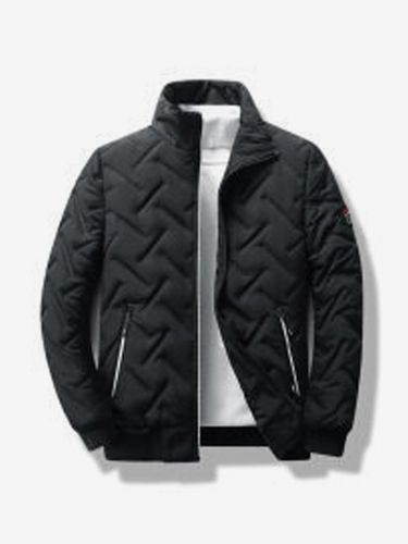 Veste Matelassée Zippée En Polyester Poches Décontracté Chaud - milanoo.com - Modalova