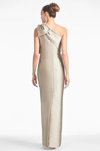 Robe de soirée pour la mère de la mariée asymétrique nœuds longueur au sol sirène robes d\'invitées pour mariage - milanoo.com - Modalova