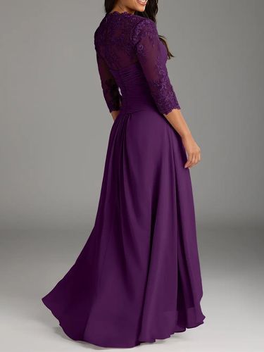 Robe de mère de la mariée élégante en dentelle à décolleté en cœur longue robe de soirée pour mariage - milanoo.com - Modalova