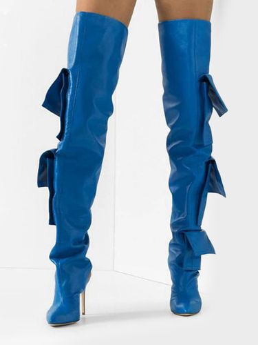 Bottes cuissardes s bout pointu poches bride arrière cuissardes - milanoo.com - Modalova