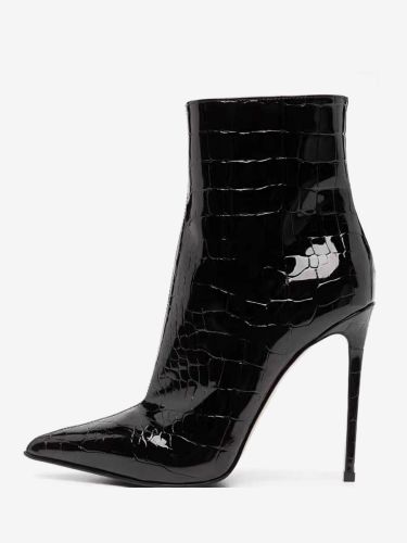 Bottines à bout pointu et talons hauts avec motif pierre - milanoo.com - Modalova