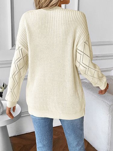 Pull élégant à manches longues et col en V (2026) - milanoo.com - Modalova