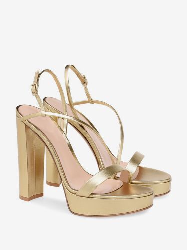 Chaussures de soirée à talons hauts et à lanières bout ouvert plateforme et talon épais - milanoo.com - Modalova