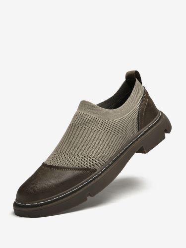 Chaussures décontractéess en cuir de vachette à bout rond Chaussures chics - milanoo.com - Modalova