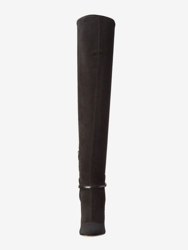 Bottes cuissardes en daim à bout pointu et talons hauts - milanoo.com - Modalova