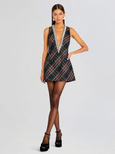 Robe de soirée mini à col en V ornée de strass sans manches sexy et semi-formelle - milanoo.com - Modalova