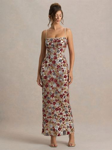 Robe de soirée maxi à bretelles fente sur le devant sans manches sexy semi-formelle robe d'été - milanoo.com - Modalova