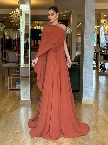 Robe de soirée maxi asymétrique sans manches style rétro semi-formel idéale pour l'été - milanoo.com - Modalova