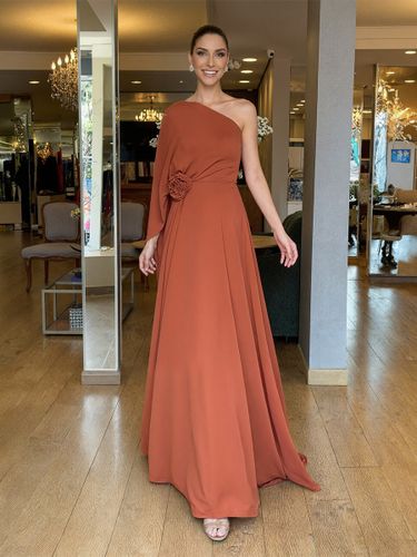 Robe de soirée maxi asymétrique sans manches style rétro semi-formel idéale pour l'été - milanoo.com - Modalova