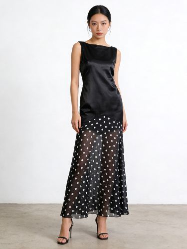 Robe de soirée maxi sans manches élégante taille haute semi-formelle robe d'été - milanoo.com - Modalova
