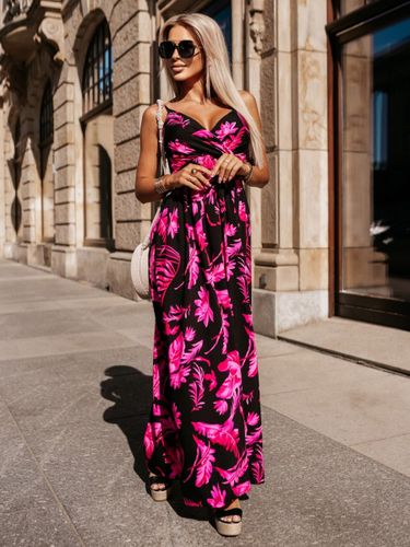 Robe longue de vacances maxi à col V sans manches imprimée style bohème - milanoo.com - Modalova