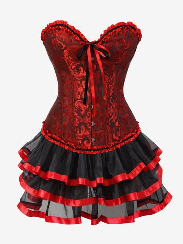 Robe de soirée corset bordeaux sans manches dos nu robe d'été - milanoo.com - Modalova