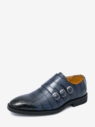 Chaussures habillées blanchess bout rond détail boucle style décontracté - milanoo.com - Modalova