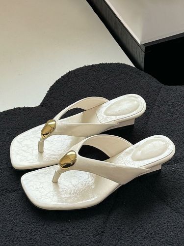Sandales à talons compensés et détails métalliquess - milanoo.com - Modalova