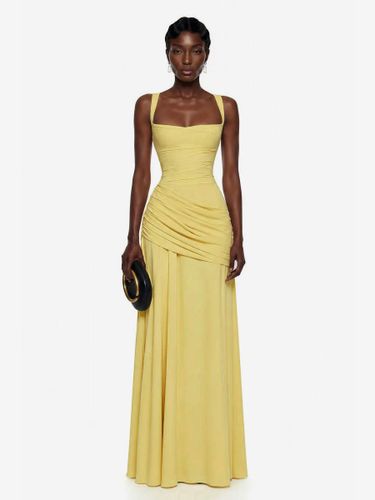 Robe de soirée robe de bal décolleté travaillé en polyester longue jusqu'au sol plissée robe de soirée formelle - milanoo.com - Modalova