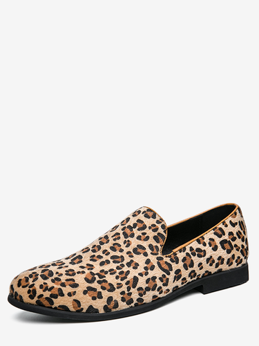 Mocassinss en daim à bout rond et imprimé - milanoo.com - Modalova