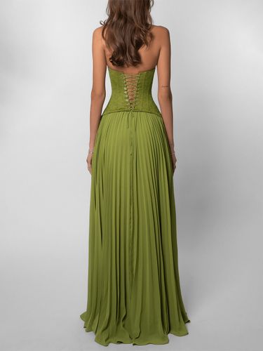 Robe de soirée robe de bal décolleté en cœur dentelle avec traîne plissée robe de cérémonie - milanoo.com - Modalova