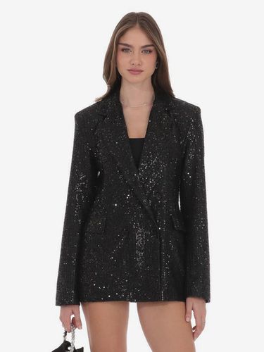 Veste blazer oversize à sequins double boutonnage et revers cranté - milanoo.com - Modalova