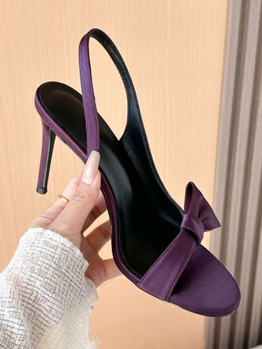 Chaussures de soirées bout ouvert en satin nœud talons hauts chaussures de bal de fin d'année - milanoo.com - Modalova