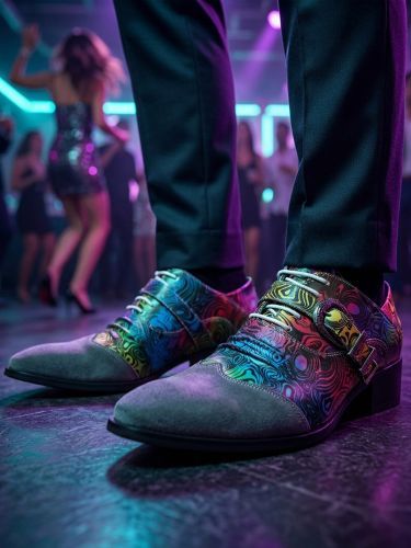Chaussures de soirées bout rond imprimées avec boucle - milanoo.com - Modalova