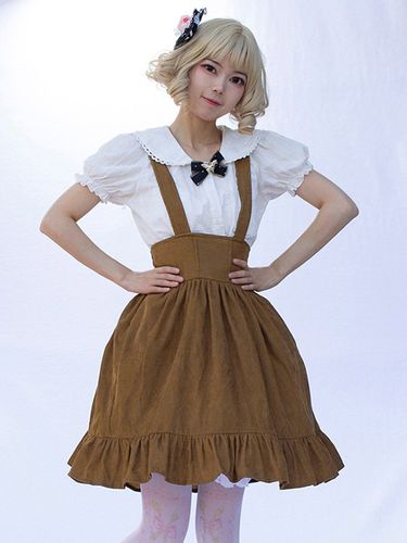 Jupe Style Pastoral Lolita SK Cardcaptor Sakura Imprimé Fleurie Volants - milanoo.com - Modalova