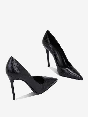 Escarpins à talons hautss bout pointu motif pierre chaussures habillées à enfiler - milanoo.com - Modalova
