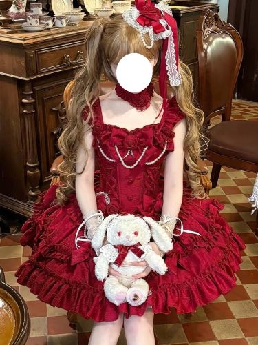 Robe Lolita Hime dos nu en dentelle bandage volants nœud courte - milanoo.com - Modalova