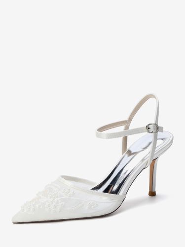 Chaussures de mariée à talons hauts bout pointu ornées de perles - milanoo.com - Modalova