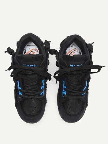 Baskets noiress bout rond lacets style skate - milanoo.com - Modalova