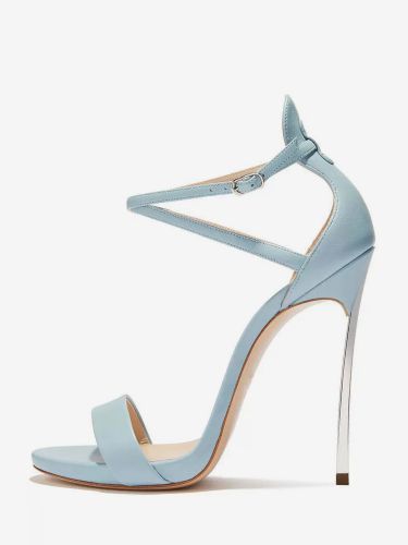 Sandales bleues à talons hautss bout ouvert brides croisées chaussures de soirée - milanoo.com - Modalova