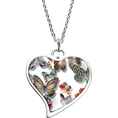 Collier et pendentif Christian Lacroix X46186W - Collier et pendentif Coeur Papillons Argent - Christian Lacroix Bijoux - Modalova