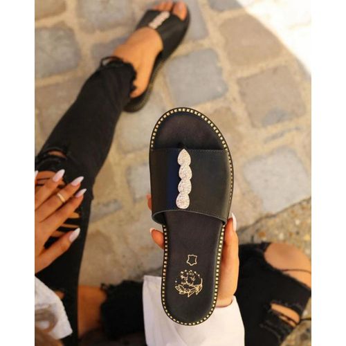 Sandales femme cuir noire - Mes jolis nu pieds - Modalova
