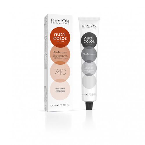 Soin Repigmentant Instantané 3 en 1 Nutricolor 740 Cuivré Clair - Revlon Professional - Modalova