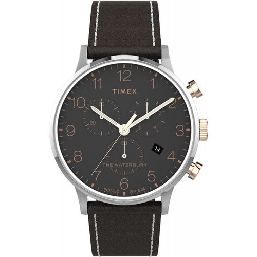 Montre Timex TW2T71500 - cuir noir - Timex - Modalova