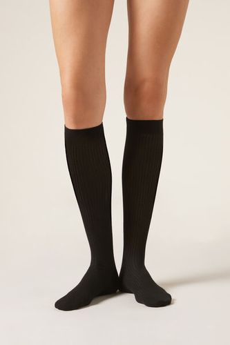 Long Ribbed Socks Woman Size TU - Calzedonia - Modalova