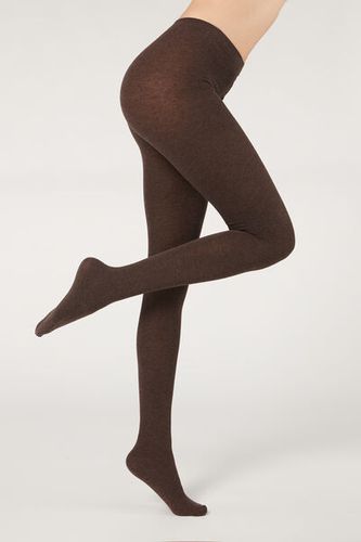 Soft Modal and Cashmere Blend Tights Woman Brown Size XL - Calzedonia - Modalova