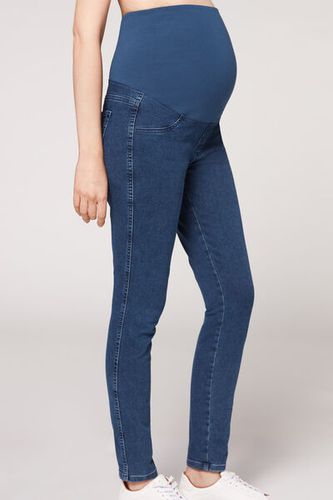 Calzedonia Soft-touch Thermal Skinny Jeans in Blue