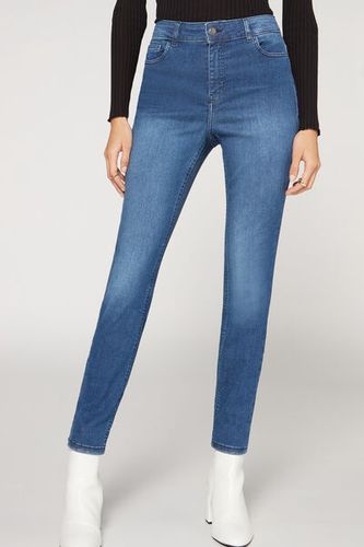Super Flex Denim High Waist Superskinny Jeans Woman Blue Size 3 - Calzedonia - Modalova