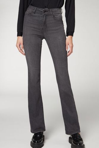 Super Flex Denim High Waist Bootcut Jeans Woman Size 1 - Calzedonia - Modalova
