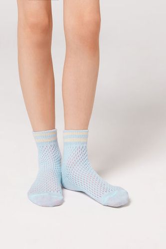 Girls’ Fretwork Short Socks Unisex Size 25-28 - Calzedonia - Modalova