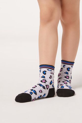 Girls’ Animal Print Short Socks Unisex Size 25-28 - Calzedonia - Modalova