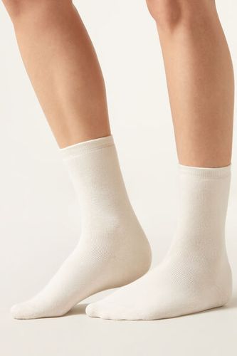 Short Cotton Thermal Socks Woman White Size TU - Calzedonia - Modalova