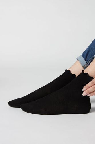 Ribbed Cotton Ankle Socks Woman Black Size TU - Calzedonia - Modalova