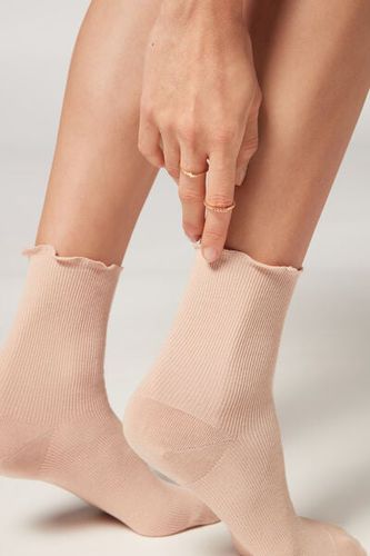 Ribbed Short Socks Woman Nude Size TU - Calzedonia - Modalova