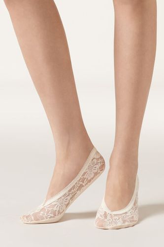 Lace Invisible Socks Woman White Size TU - Calzedonia - Modalova