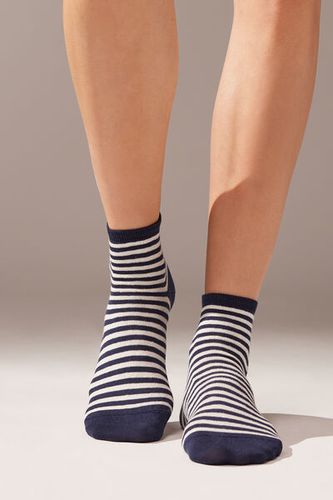 Striped Linen Short Socks Woman Size TU - Calzedonia - Modalova