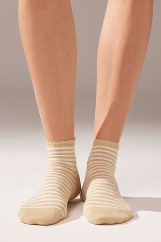 Striped Linen Short Socks Woman Size TU - Calzedonia - Modalova