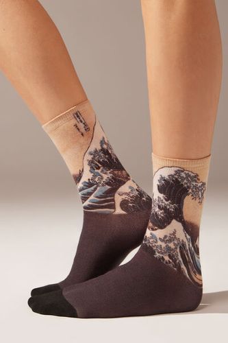 Art Museum Short Socks Woman Brown Size TU - Calzedonia - Modalova
