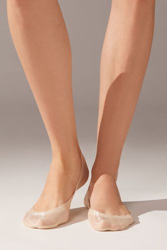 Shiny Silk Silicone Blend Invisible Socks Woman Nude Size TU - Calzedonia - Modalova