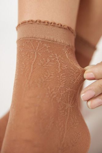 Short Socks in Floral Pattern Mesh Woman Nude Size TU - Calzedonia - Modalova